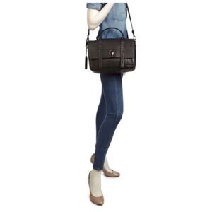 ✨VIA SPIGA "SASHA" BLACK AZTEC LEATHER BAG Messanger✨